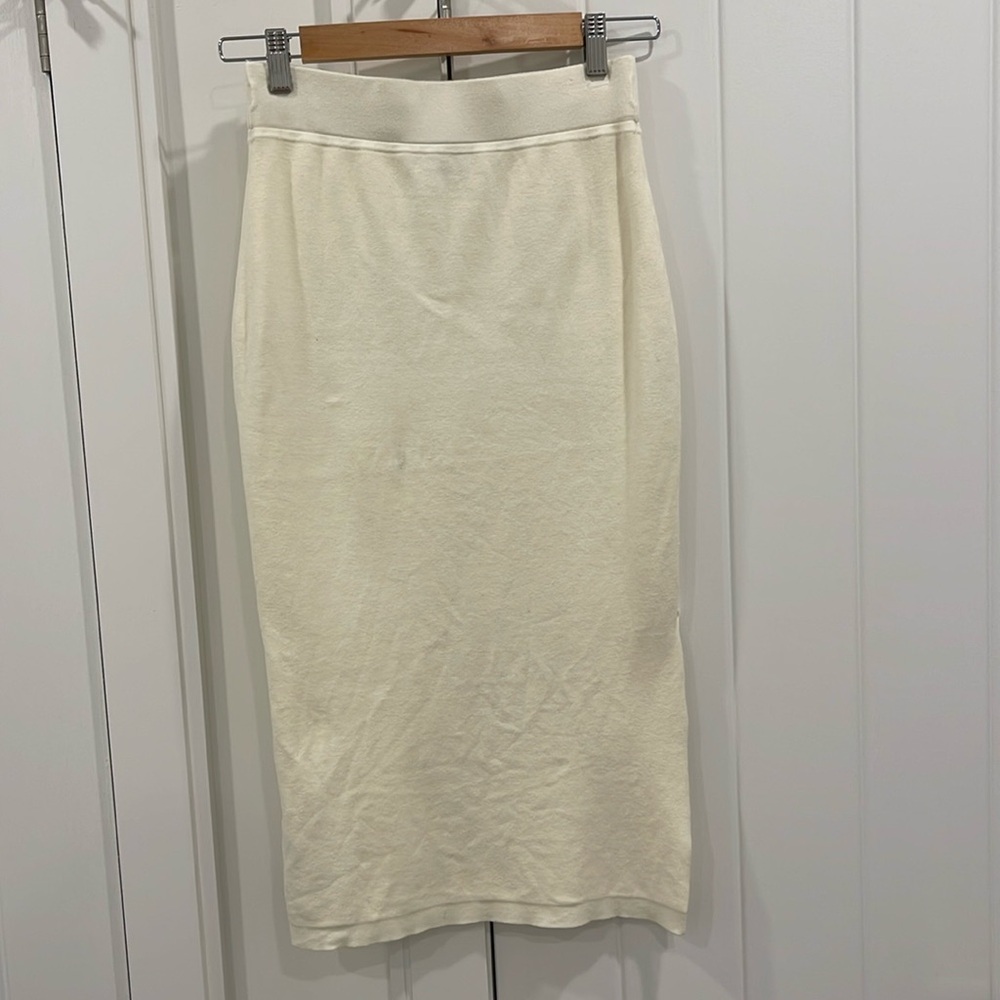 Below the knee knit skirt